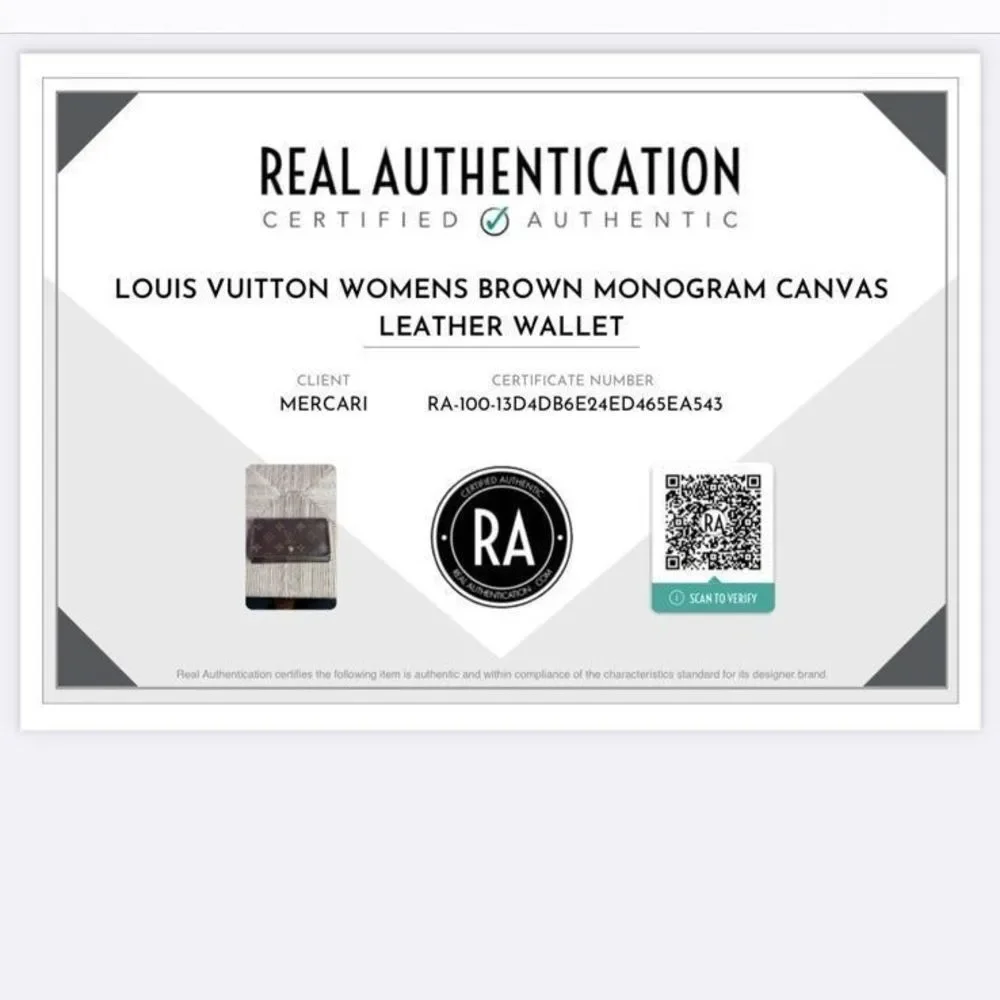 Louis Vuitton Brown Monogram Canvas Trifold Wallet